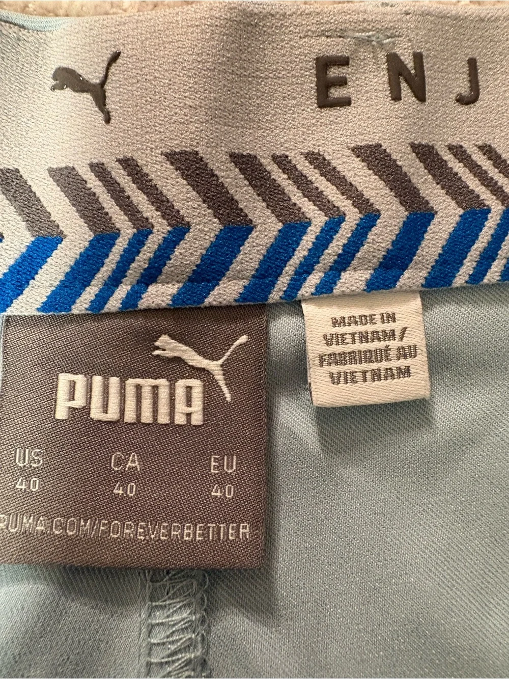 NWT Pale Blue/Green Men’s Puma Dealer Enjoy Golf Shorts - Size 40